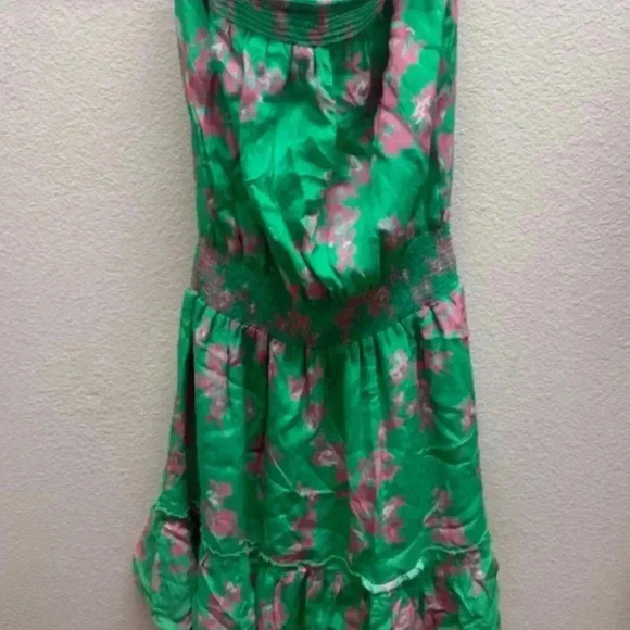 karla grimaldi Olie Print Mini Dress in Verde Water floral - Picture 6 of 7